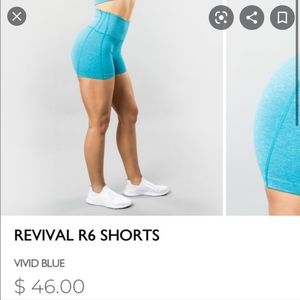 NWOT R6 Revival shorts vivid blue